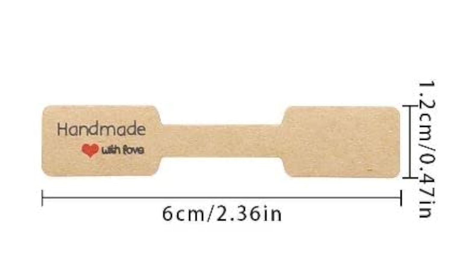 Zenomia Handmade DIY Label Tag for Jewellery, Ring Sticker, 96 Pcs, 6 x 1.2 Cms, 96 Labels