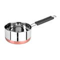 SHOPSIDEX Sauce Pan Tea Maker Milk Coffee pan bhgoni Stainless Steel Copper Bottom Sauce Pan, Flat Base Sauce Pan, Tea Pan, Milk Pan Tapeli Patila, Sauce Pot (500 Ml)
