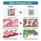 Neouth Square Silk Like Head Scarf - Women's Fashion Silk Feeling Scarf for Hair Wrapping and Sleeping at Night