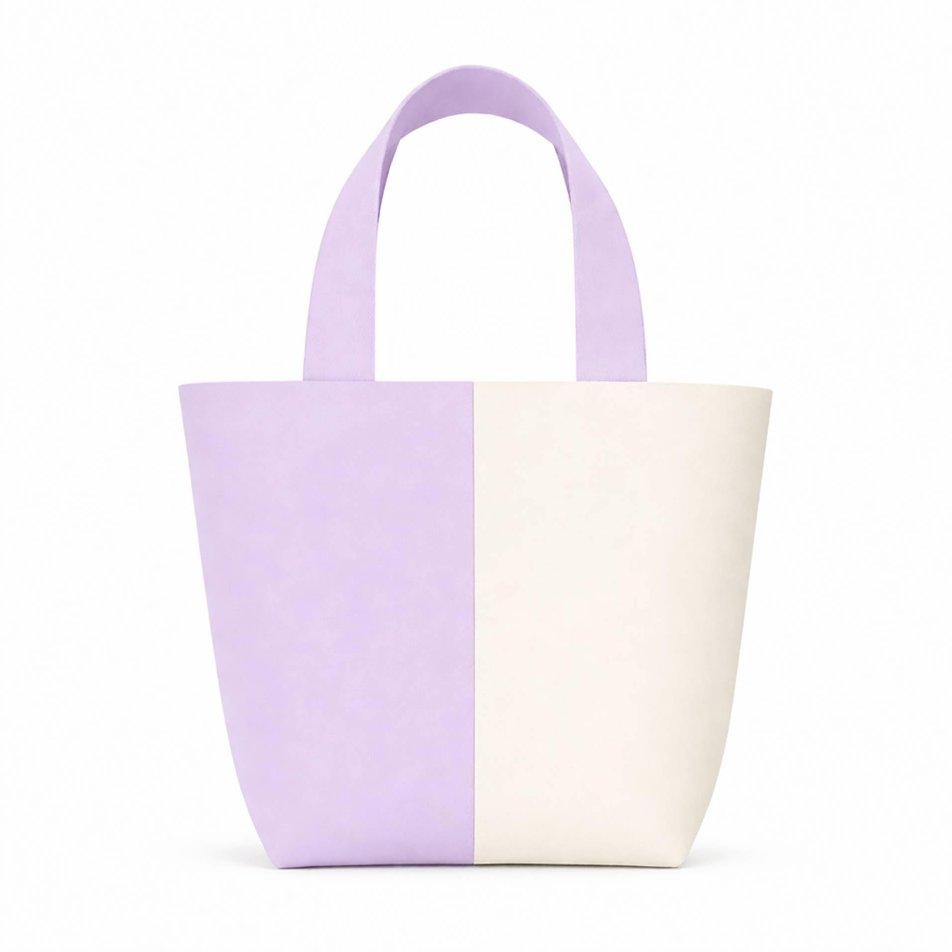Lify Canvas Mini Tote Bag for Women | Small Handbag Purse with Zipper & Inner Pocket | Lightweight Cotton Canvas Craft Bag for Daily Use, Travel, Shopping & Gifting (1 Piece) (Pastel Purple)