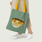 The Purple Tree Plump Pufferfish Tote Bag witH for Women - 1 Pc, Woman Tote Bag, Eco Friendly Tote, Underwater Theme Bags, Gifts For Women
