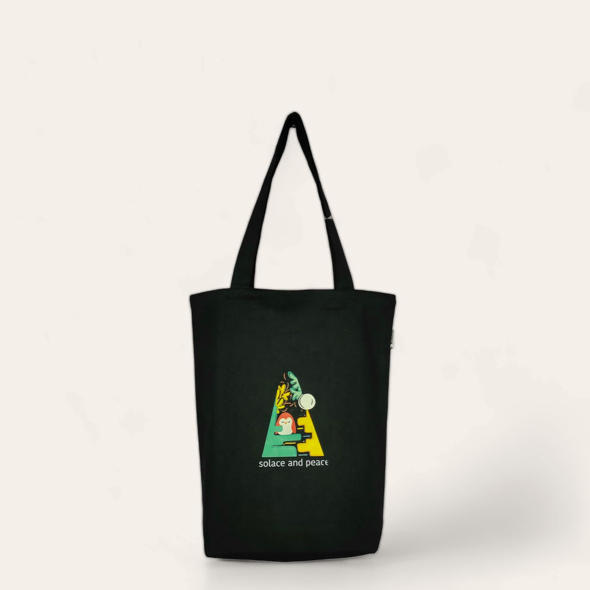 DANIOO Canvas Tote Bag for Women, Multipurpose Handbags for women with Zipper and Pocket for Travel, Shopping and College Tote Bag (Black) (Yellow Green)