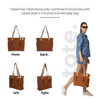 Tressential Canvas Tote Bag, HandBag for Women, Multi-Pocket Design, Casual Style for Office & College (Espresso)