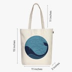 Eco Right Large Canvas Tote Bag with Zipper & Inner Pocket – Ideal for Office, College, Shopping, Travel & Everyday Use