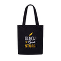 DOODLE Unisex Eco-Friendly Reusable Cotton Canvas Tote Bag | Inner & Outer Zip Pockets | Ideal for Travel, Shopping, College & Office Use | Good Stuff