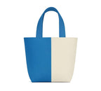 Lify Canvas Mini Tote Bag for Women | Small Handbag Purse with Zipper & Inner Pocket | Lightweight Cotton Canvas Craft Bag for Daily Use, Travel, Shopping & Gifting (1 Piece) (Blue (Firozy))