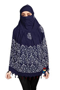 PRACHARAN Women Cotton Stylish Hand Printed Scarf, Anti Pollution Full Face Scarf With Uv Sun Rays Protection Scarf For Women, Dust Scarf (Blue Batik), For Female