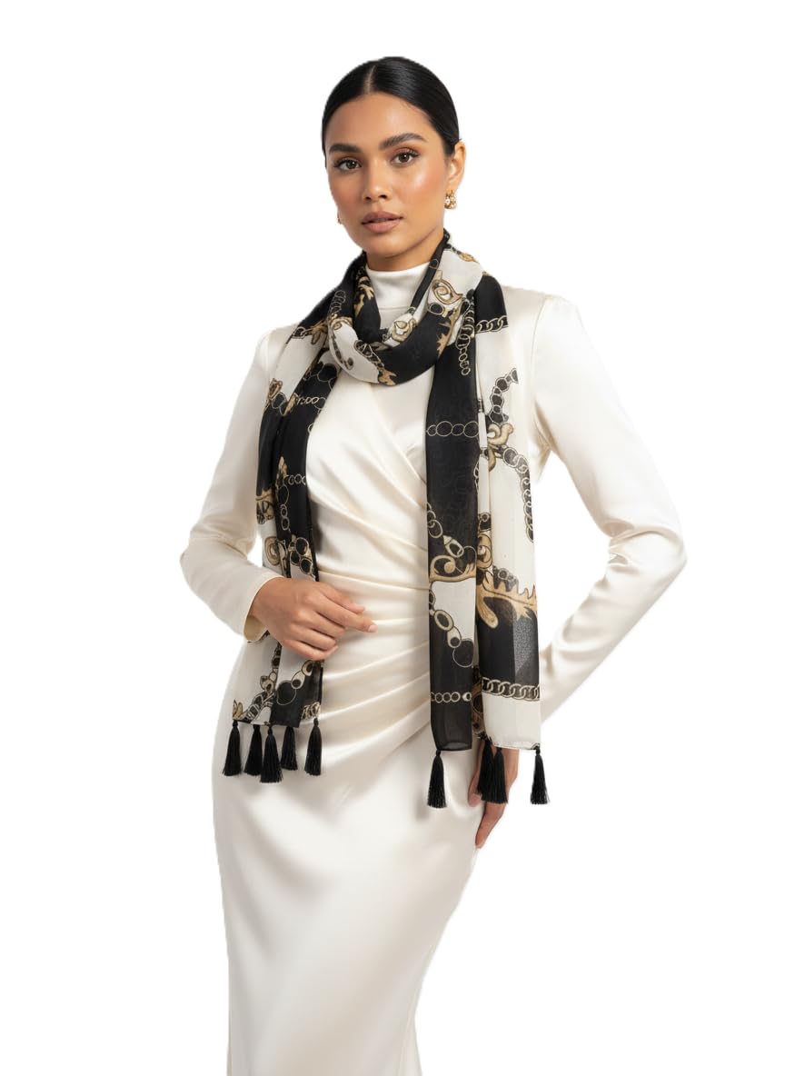 SAHIL SCARF Women Lightweight Scarf | 180 x 55 cm | Soft, Comfortable & Breathable | All Season Scarf