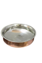 biryani Handi,Pure Copper Lagan Handi Dish pan with Tin Lining, Cookware and Serveware,5 to 6 litres, Heavy Gauge Diameter 12 inch Dum Biryani Rice and Veg/Nonveg,Copper Pot Weight 2500 gm