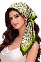 Wirkqeez Silk Head Scarf for Women – Luxury Satin Silk Hair Scarf, Soft Bandana Wrap for Sleeping, Hair Protection & Styling (Multicolor_06)
