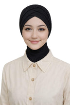 TCP TheClothesPeople Women's Turban Cap Premium Jersey Under Female Scarf,Bonette Innercap,Headscarves,Hijab (Black)