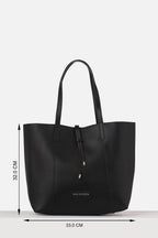Van Heusen womens Handbag with Cross edge (Black)