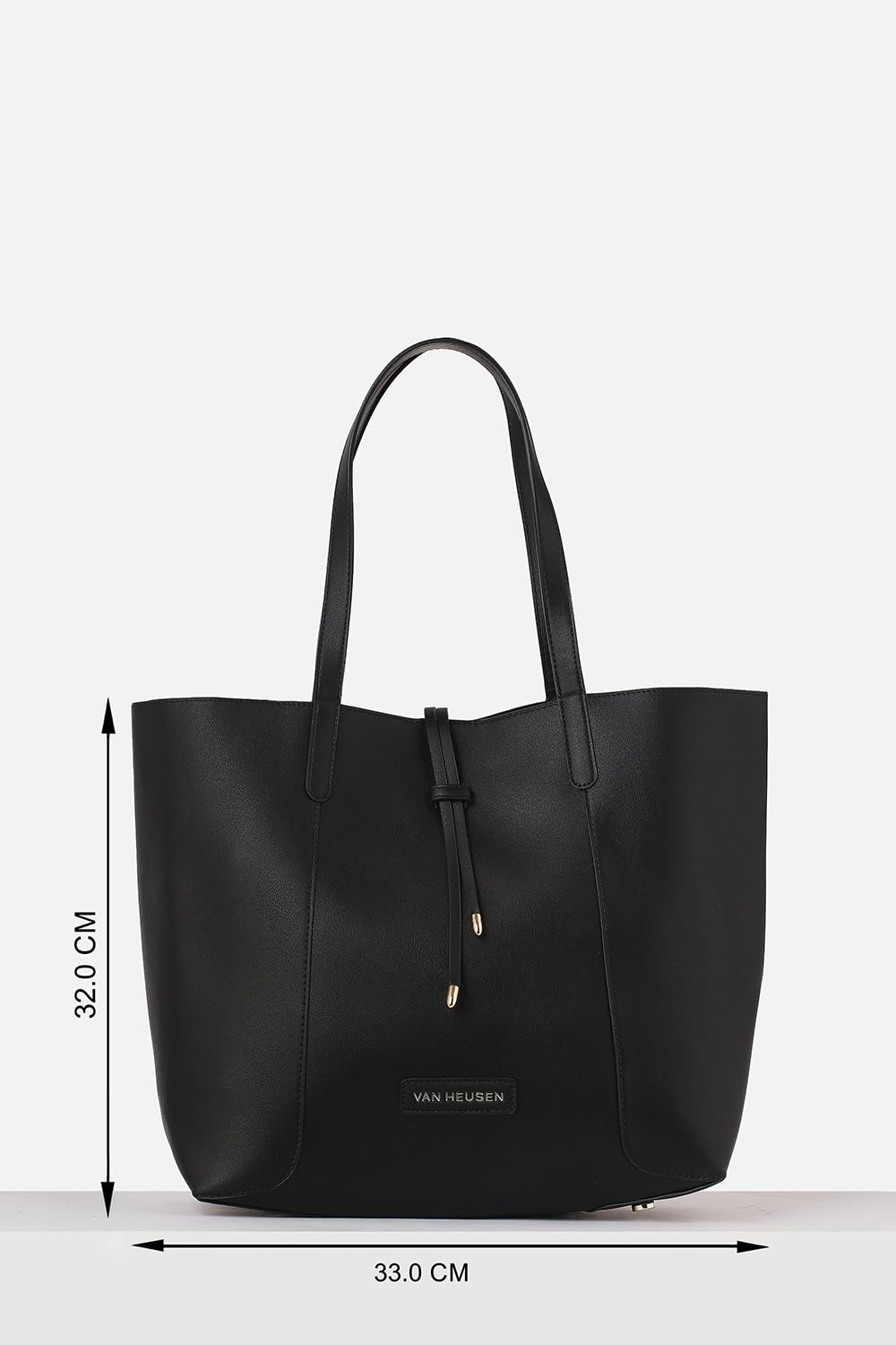 Van Heusen womens Handbag with Cross edge (Black)