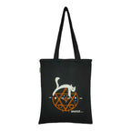 DANIOO DON'T WORRY WE CARRY Canvas Reusable Cloth Tote Bag With Zipper and Inner Pocket For Women and Girls, Travel/Beach/Gift/College Tote bag Pack Of 1 (Black) (White, Orange)