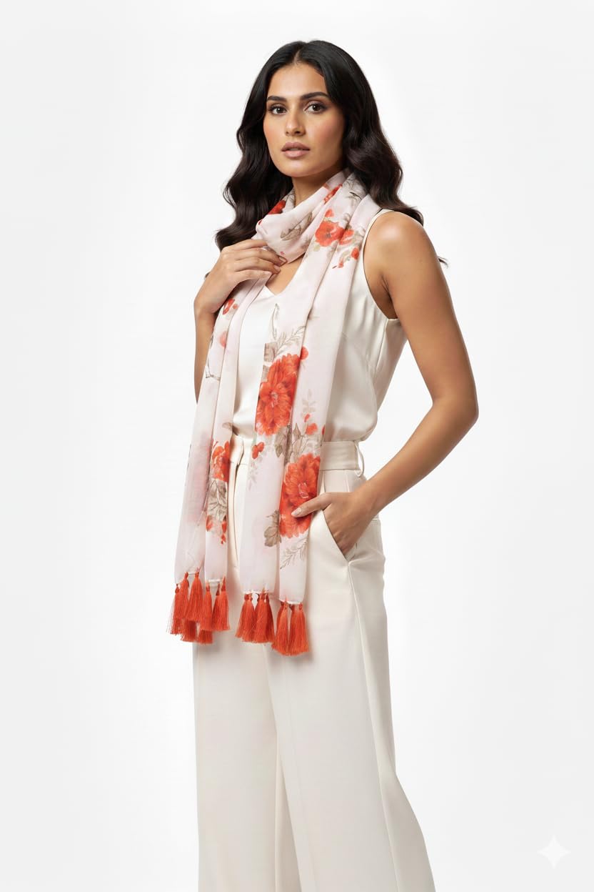 SAHIL SCARF Women Lightweight Scarf | 180 x 55 cm | Soft, Comfortable & Breathable | All Season Scarf