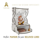 NIVED GODAVARI Engineered Wood Mandir, White