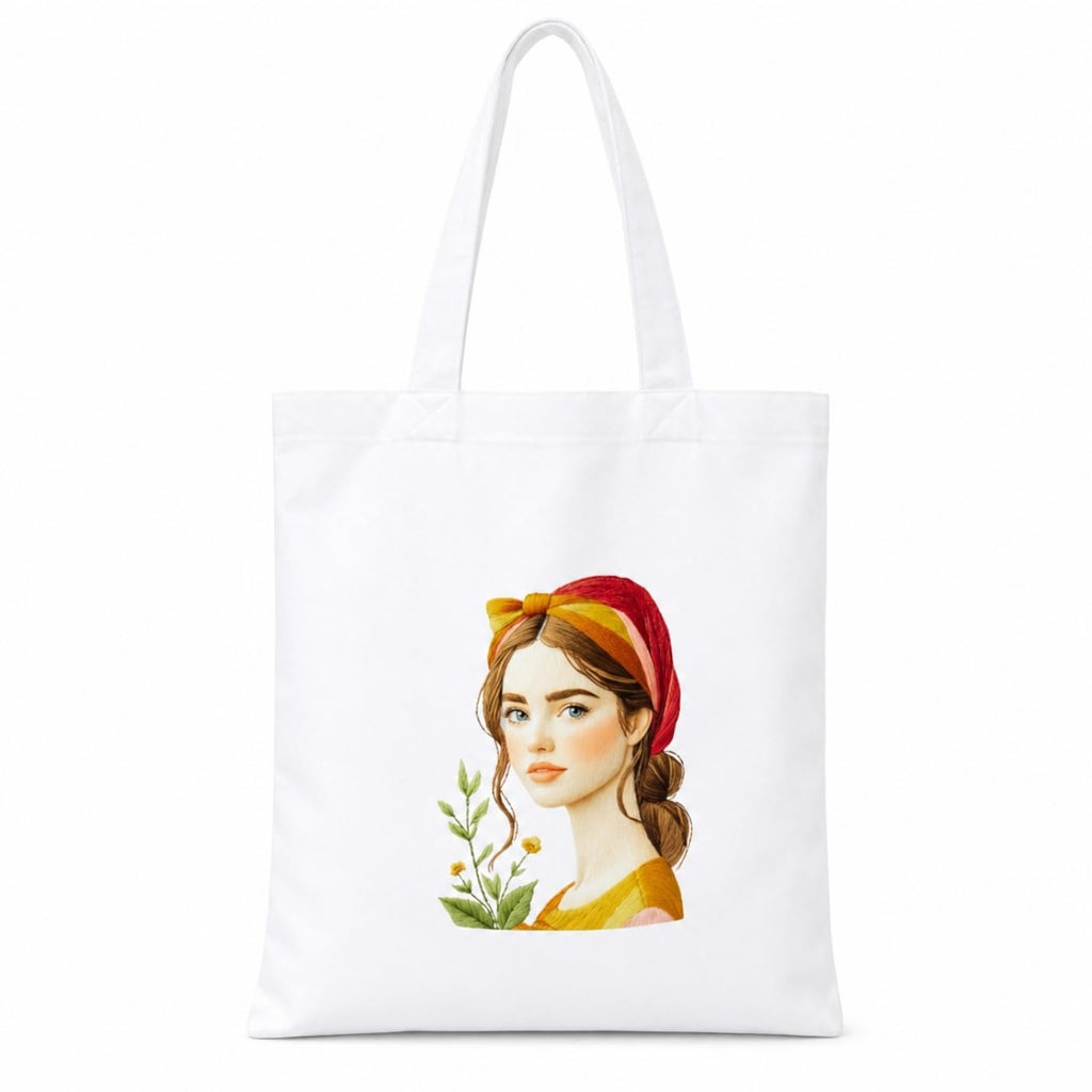 Adorvue Reusable Premium Mood Artful Everyday Tote Bag Stylish Eco-Friendly Cotton Handbags, Canvas Bags for College, Shopping, Office, Travel, Grocery Runs, Beach Day and Casual Outing Pack of 1