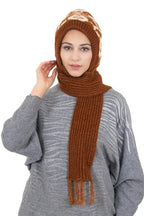 KmCho Brown Woolen Muffler for Women - Soft Warm Winter Scarf - Stylish & Cozy - (Pack of 1)