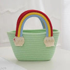 BEAUTIFUL HOMMIES Attractive Hand Bag | Large Tote Bag | Summer & Beach Bag | Bamboo & Jute Boho Bag | Handmade Sling Bag (Green)