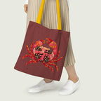 The Purple Tree Cute Crab Tote Bag witH for Women - 1 Pc, Woman Tote Bag, Eco Friendly Tote, Underwater Theme Bags, Gifts For Women