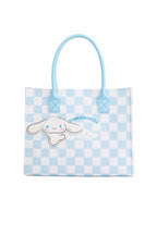 THE CUTE CRAZE New Cartoon Felt Tote Bag – Large Capacity Lightweight Shoulder Bag for Shopping, College & Daily Use (BLUE)