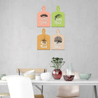 Artvibes Eat Well Feel Good Printed Wooden Wall Hanging for Kitchen | Cafe | Restaurant | Dining Room | Quotes Decor Item | Wall Poster | Food Quotes Decoration | Gift Items(WH_5609NV), Set of 4
