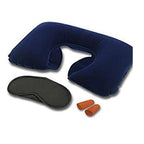 GREELI Rover Travel Neck Pillow – Soft Fiber Filled with Snap Button, Plush Fabric, for Flight, Bus, Car, Neck Pain Relief (Grey with Eye Mask)