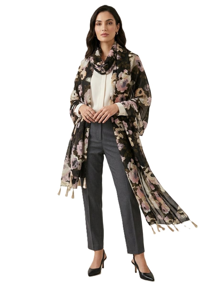SAHIL SCARF Women Lightweight Scarf | 180 x 55 cm | Soft, Comfortable & Breathable | All Season Scarf