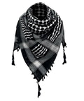 Digniti Real Arafat Scarf Black White shemagh men head scarf ghutra arabian arafat scarf army miltary scarf Large size 48 x 48 inch palestine scarf for men and women