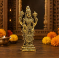 KridayKraft Aluminium Balaji Statue, Venkateswara Idol Lord Thirupathi Murti Lord Balaji Idols, Tirupati Idol God Statue Showpiece, Venkateswara, Home Décor Gifts,Gold (1 Piece)