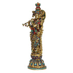 SVARUP Brass Krishna Murti in Multicolor Height 29 Inch