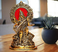 KridayKraft Maa Saraswati ji Sitting on Hans Metal Statue,Hindu Goddess Maa Veena Vadini Saraswati Idol Sculpture Pooja,Home Gift Article...