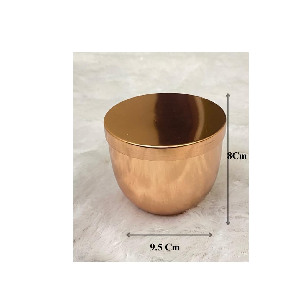 LOURDES COMPAGNIA Non Airtight Copper plated Jar (Pack of 1) - Return Gift