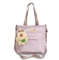 Clarity Series Capybara Tote Bag - Large Kawaii Shoulder Bag for Women, Multi-Pocket Aesthetic Handbag with Cute Plush Charm & Side Pockets- Ideal for Picnic, Travel, and College. (Mindful Mist)