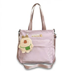 Clarity Series Capybara Tote Bag - Large Kawaii Shoulder Bag for Women, Multi-Pocket Aesthetic Handbag with Cute Plush Charm & Side Pockets- Ideal for Picnic, Travel, and College. (Mindful Mist)