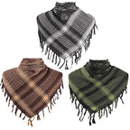 Lnrueg Cotton Windproof Tassel Cozy Pashmina Woman Teens Ladies Winter Scarf Square Printed 3PCS Tassel Unisex Cozy Windproof