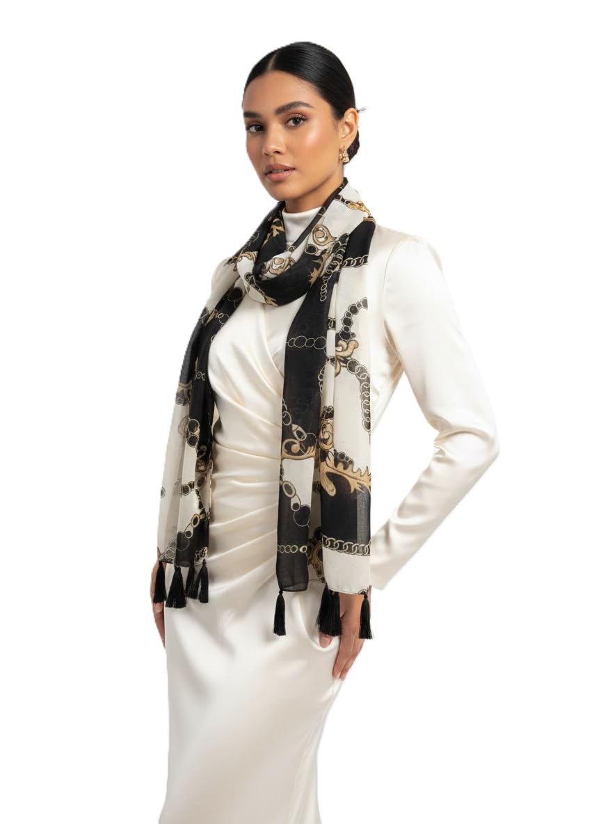 SAHIL SCARF Women Lightweight Scarf | 180 x 55 cm | Soft, Comfortable & Breathable | All Season Scarf