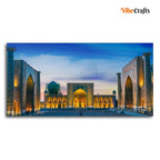 VIBECRAFTS Canvas Paintings for Living Room Drawing Room Beautiful Islamic Wall Painting of The Heart of the Ancient City of Samarkand Fitted with Wooden Frame for Home|Office|Gift(PTVCH_2280)