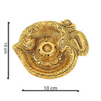 RCI Handicrafts Metal Laxmi Ganesh Saraswati Idol Gold Plated Showpiece Statute Gift (Gold, Lgsgld)