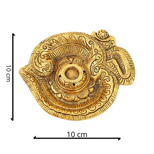 RCI Handicrafts Metal Laxmi Ganesh Saraswati Idol Gold Plated Showpiece Statute Gift (Gold, Lgsgld)