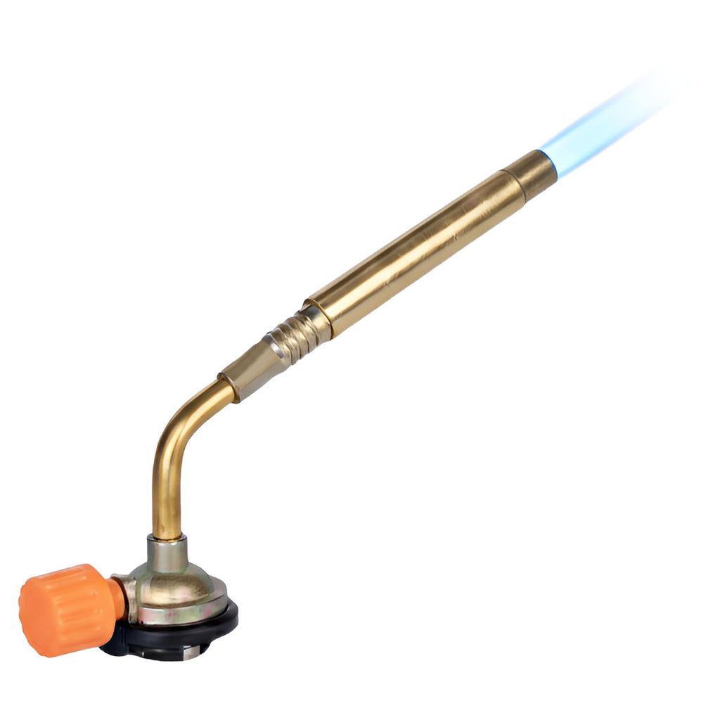 HACER Butane Brazing Blow Torch LPG Single Nozzle Manual Ignition Heat Gun For Outdoor Use Cooking Copper Pipe Welding Camping Jewelry Repair Work Tool Burner (Pack of 1)