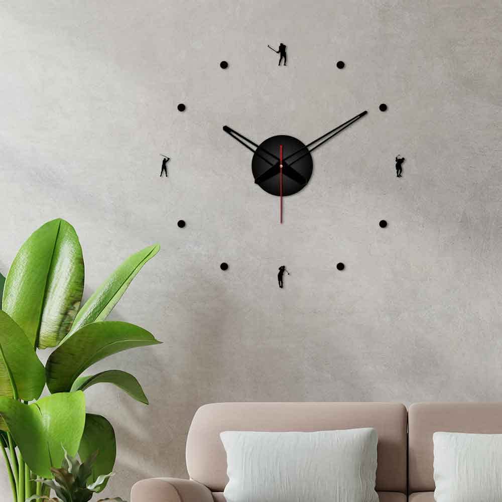 VIBECRAFTS Golf Game Designer Big Size 3D Acrylic Wall Clock for Home Decor, Office, Living Room, Bedroom, Cafe's, Gifts (WWCVC1Pcs_20010)