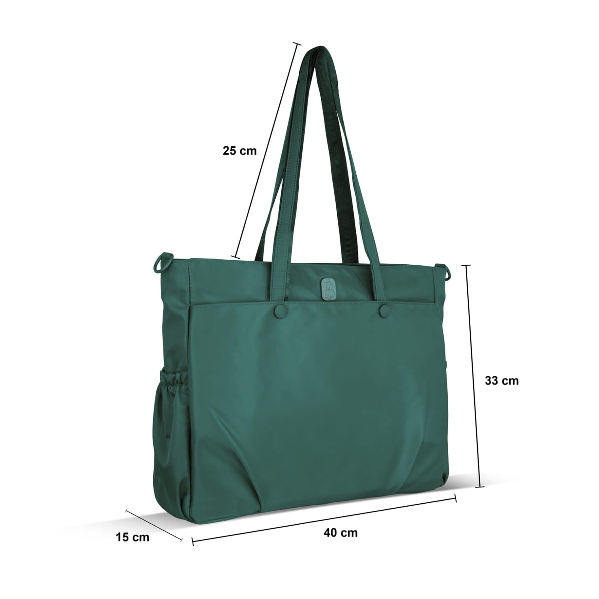 Premium Large Capacity Everyday Tote Bag for Women with Zipper Closure and Multi Pocket Storage (GREEN)