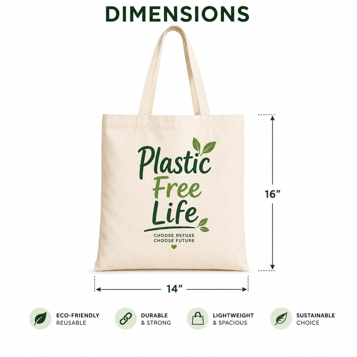 Artizanvilla Eco-Friendly Canvas Tote Bag for Women & Men | Reusable Cotton Shopping Tote Bag with Printed Design | Large Capacity Shoulder Bag for Grocery, Office, College & Daily Use