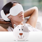 Nil Madhav Enterprise 2-in-1 Travel Pillow and Eye Mask Set, Memory Foam Neck Support, Lightweight Portable Design, Cute Animal Plush Soft Eye Mask Blindfold for Sleeping, Nights and Travel