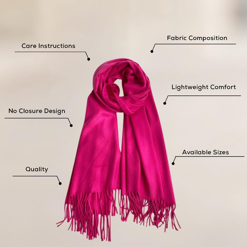 Graziemille Pure Pashmina For Women Ombre Salmon/Pink XL