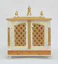 Jodhpur Handicrafts Wood Home Temple, Pooja Mandir, Pooja Mandap (White, LXBXH 20X12X24 Inch)