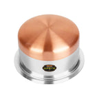 SG CRAFTS Steel Copper Bottom Patila/Tope Set of 1 pcs | Gas Stove and Induction Compatible, Patila, Container Cookware Pot Set, Capacity- (2.5 Litre)