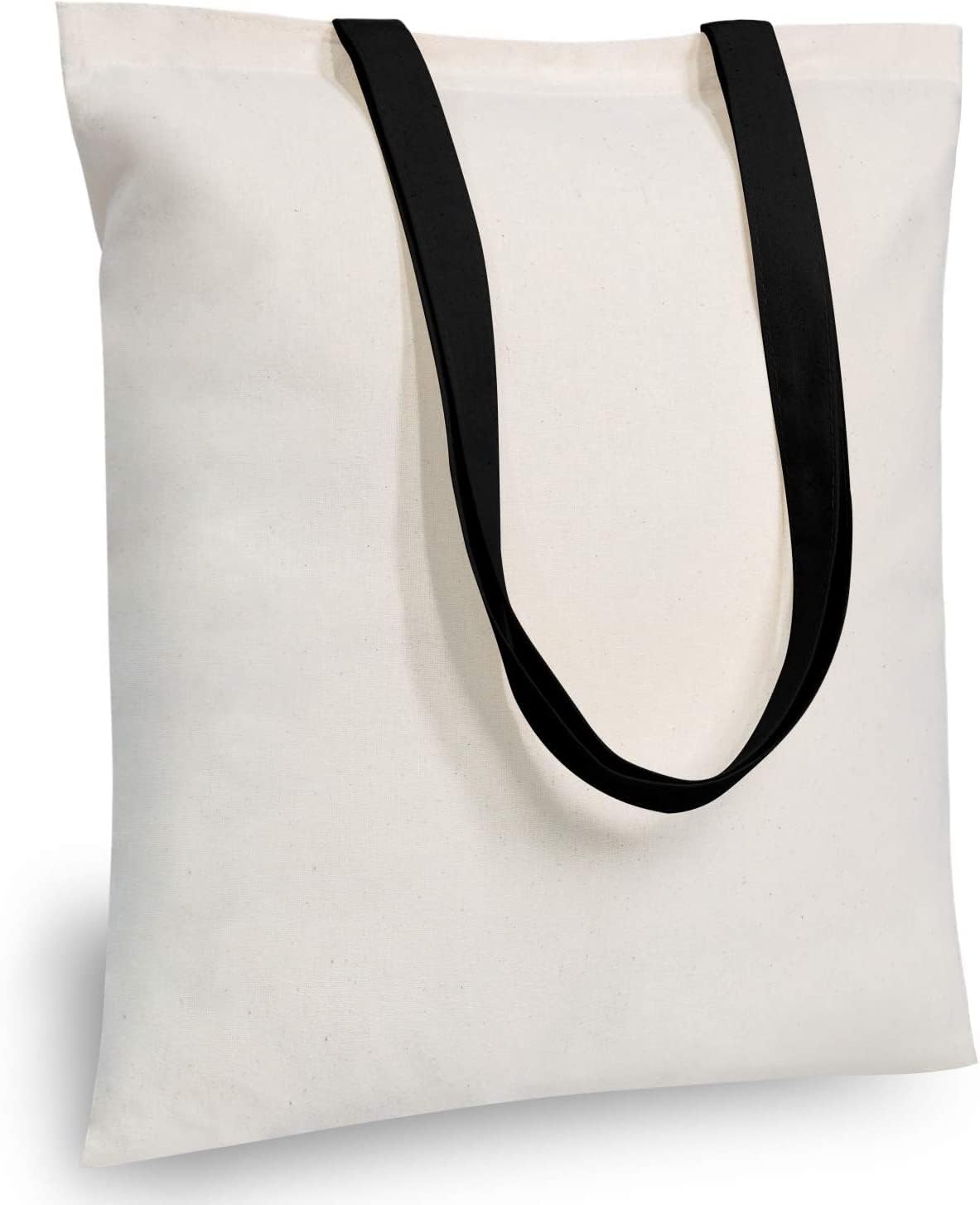 Indian Decor 6360 Economical Cotton Tote Bag, Lightweight Medium Reusable Grocery Shopping Cloth Bags, Suitable for DIY, Advertising, Gift, Activity 5-Pack