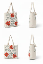OLL OO LA LA BEAUTY Canvas Tote Bag for Women | Tote Bag | Pinterest Shoulder Bag | Cotton Shoulder Bag | Boho Tote Bags | Casual Daily Use Handbag for Office, College, Shopping & Travel - DGSN-10